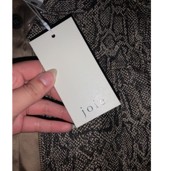 Joie snakeskin Abraham leather jacket- gravel -NWT‼️ BLACK FRIDAY SALE‼️ - Picture 13 of 16